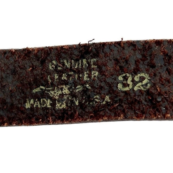 ESCADA Women's Western Metal Floral Buckle Made in Spain VTG Brown Leather Belt - Picture 5 of 16